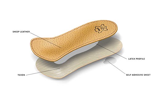 Kaps Plantillas Ortopédicas de Cuero 3/4 con Soporte de Arco Longitudinal y Metatarsiano, Flamenco, Todas las Tallas (37 EUR)