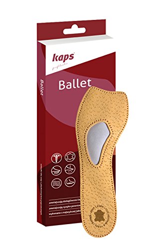 Kaps Plantillas Ortopédicas de Cuero 3/4 para Zapatos y Tacones Altos Con Soporte Para el Arco, Plantillas de Zapatos Con Punta Abierta Para Mujeres, Ballet (41 EUR)