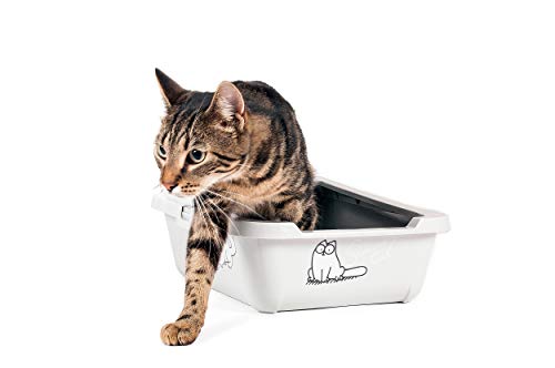 Karlie Simon 's Cat 51756 Cat Litter Caja 43 cm x 32 cm x 16 cm, Color Gris
