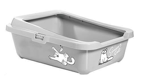 Karlie Simon 's Cat 51756 Cat Litter Caja 43 cm x 32 cm x 16 cm, Color Gris