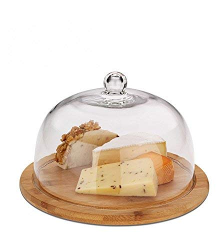 Käse Theke Ole Friedel - Käseglocke de bambú y Vidrio Katana