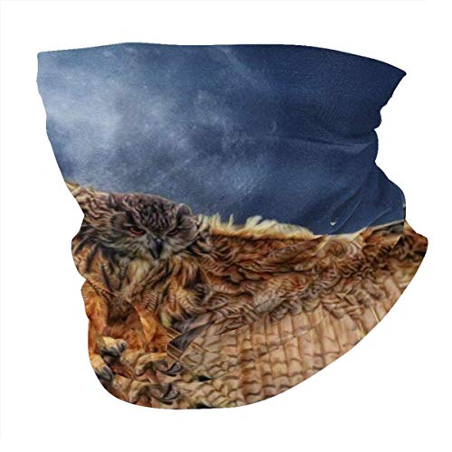 Kasonj Owl Wings Moon Photoshop - Pasamontañas multifunción para ciclismo, correr, escalada, senderismo