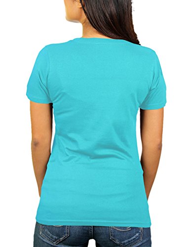 KaterLikoli Don't Panic 21 is Only Half The Truth 42 Douglas Adams - Camiseta para mujer turquesa XXXL