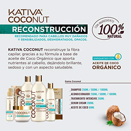 KATIVA Coconut Mascarilla Cabello, Blanco - 250 ml