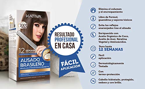 Kativa Kativa Alisado Brasileno Cabello Oscuro Lote 6 Pz 200 g