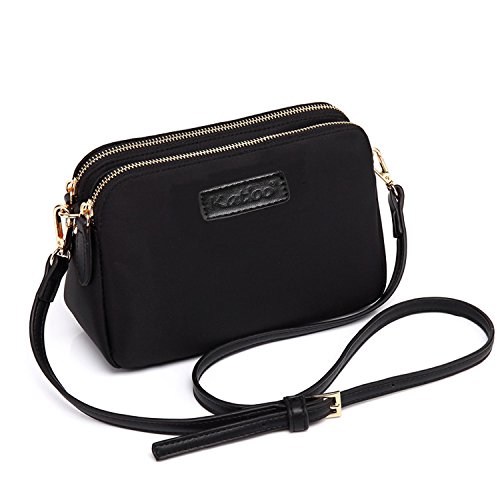 Katloo Shoppers y Bolsos de Hombro Bandolera Nylon Mujer Bolsos de Mujer Negros Bolsos Pequeños de Mujer Con Muchos Bolsillos
