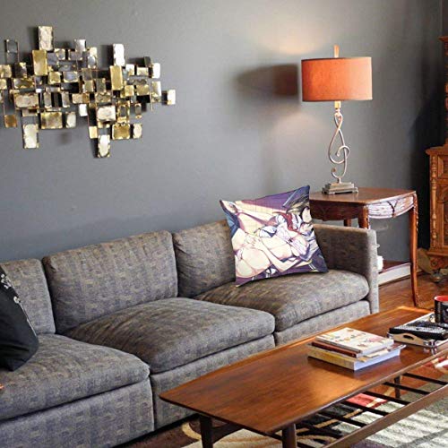 KDRW Chica Caliente Uniforme Escolar Anime Almohada Cuadrada Funda de Almohada Cuadrada decoración del hogar Funda de Almohada Anime Multicolor 22 'x22