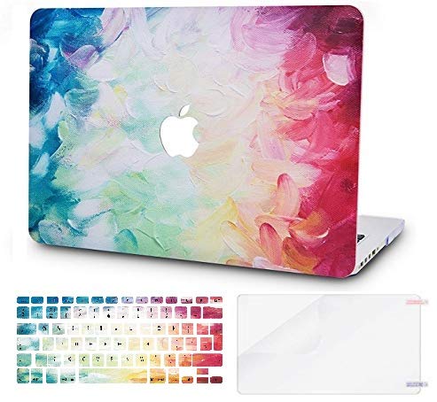 KECC MacBook Air 13" Retina (2020/2019/2018, Touch ID) w/EU Cubierta Teclado + Lamina Protectora MacBook Air 13.3 Ultra Delgado Plástico {A1932} (Fantasía)
