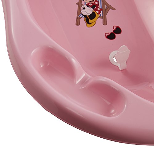keeeper Bañera Ergonómica con Tapón Minnie, De 0 a 12 Meses, 84 cm, Maria, Rosa