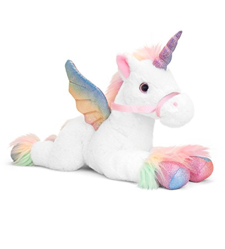 Keel Toys SF2121AMB Pegasus - Peluche (50 cm), Color Blanco