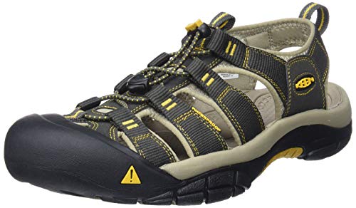 Keen Newport H2, Sandalias Punta Cerrada para Hombre, Gris (Raven/Aluminum 0), 43 EU