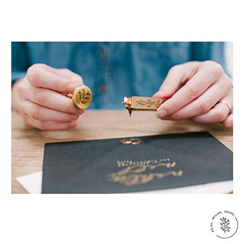 Kelzia Pack 5 Sticks de Cera Veganos para Sellos-Cera de Sellado Vintage para Lacrar con Mecha-Para Invitaciones de Boda Cumpleaños Tarjetas Regalo Cartas.(Pack Oro)