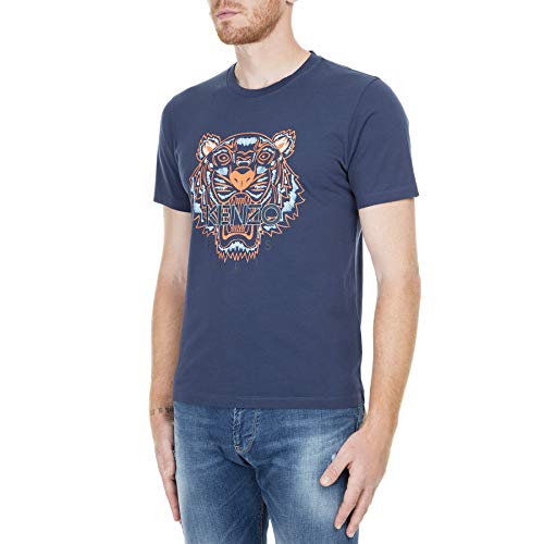 Kenzo Hombre Camiseta Tiger BLU M