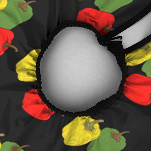 Keshontae Delantal de Corte de Pelo de Pimiento Amarillo Rojo Verde Vegetal Barber Cape Cover Bata de peluqueria Profesional