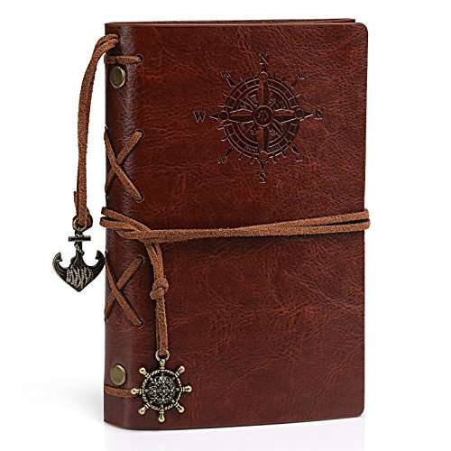 Kesote Cuaderno Diario con Funda de Cuero Vintage Folleto de Tapa Dura Regalo para Hombres y Mujeres