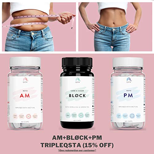 Keto Actives Carb & Sugar BLOCK 4000mg (60 CAPS) - Bloqueador de Hidratos & Azucar + Proteccion Aumento de Peso - Compañero perfecto para toda dieta y potencia quemagrasas adelgazar rapido +MEDICOS