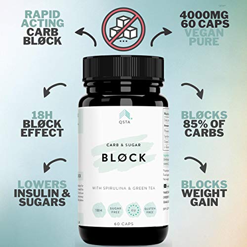 Keto Actives Carb & Sugar BLOCK 4000mg (60 CAPS) - Bloqueador de Hidratos & Azucar + Proteccion Aumento de Peso - Compañero perfecto para toda dieta y potencia quemagrasas adelgazar rapido +MEDICOS