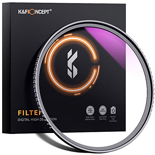 K&F Concept Filtro de Protección Ultravioleta UV 67mm con MRC Multirresistentes para Objetivo de 67mm con Funda