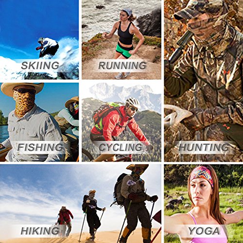 Killow 10 pcs Pañuelos Cabeza Cabeza Bragas Multifunción Bufanda Diademas Deportivas Pasamontañas Máscara para Hacer Yoga Senderismo Montar a Caballo Montar en Moto