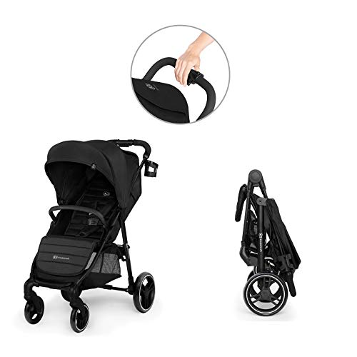 Kinderkraft Silla de Paseo GRANDE CITY, Ajustable, Accesorios, Hasta 15 kg, Negro