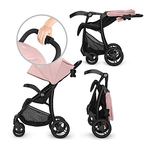 Kinderkraft Silla de Paseo Ultraligera CRUISER, Ruedas de Goma, Suspensión, Rosa