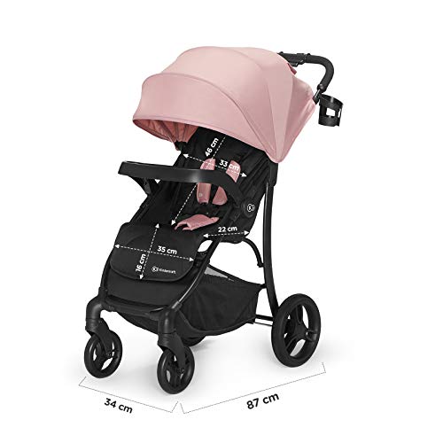 Kinderkraft Silla de Paseo Ultraligera CRUISER, Ruedas de Goma, Suspensión, Rosa