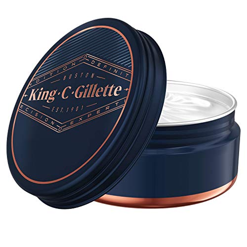 King C Gillette - Bálsamo Suave Para Barba Para Hombre, Hidratación Profunda Con Manteca De Cacao, Aceite De Argán Y Manteca De Karité, 100 ml