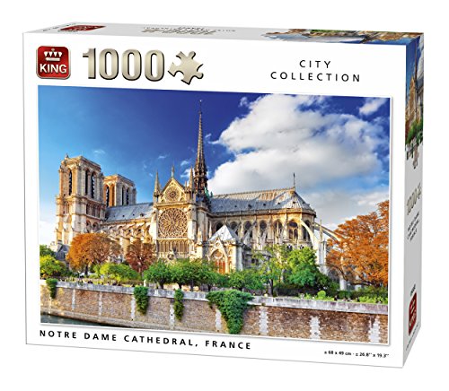 King City Collection Notre Dame Paris 1000 pcs Puzzle - Rompecabezas (Puzzle Rompecabezas, Paisaje, Adultos, Hombre/Mujer, 8 año(s), Cartón)