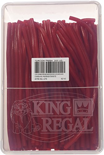 King Regal Torcida Fresa - estuche 200 unidades