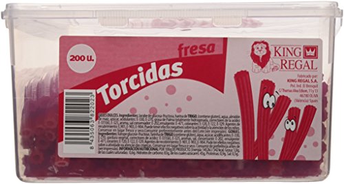 King Regal Torcida Fresa - estuche 200 unidades