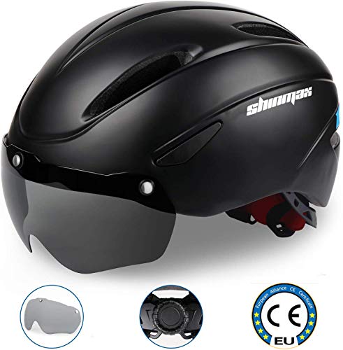 KINGLEAD Casco Bicicleta con Visera, Protección de Seguridad Ajustable Casco de Bicicleta Ligera para Montar en Bicicleta Casco de Bicicleta BMX Scooter Skate Mountain Road