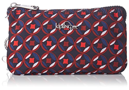 Kipling Creativity L, Monedero para Mujer, Multicolor (Red Tile Print), 18.5x11x5 cm