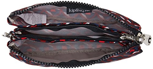Kipling Creativity L, Monedero para Mujer, Multicolor (Red Tile Print), 18.5x11x5 cm