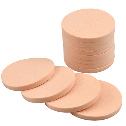Kissral Esponjas para Maquillaje, 12 Piezas Esponja de Pintura Facial Esponja de Maquillaje Esponja Espuma Unisex de Adultos Uso Dual Seco y Húmedo Redondo
