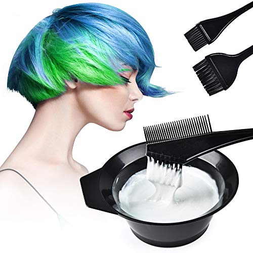 Kit Accesorios de Coloración, Hisome 22 Pcs Kit de Herramientas de Tinte para el Pelo, Incluir Guantes, Tazón, Cepillos, Peine, Clips, Sombreros y Chales