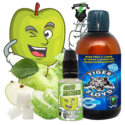 Kit Alquimia Vapeo | Oasis Manzana Aroma Concentrado + Base Vapeo - 70VG/30PG - 100 ml | Sin Nicotina: 0mg | Para Vaper Cigarrillo Electronico | Sabor Flavour