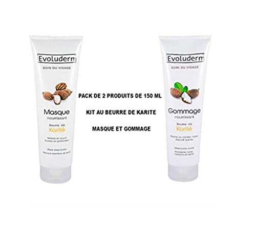 Kit AU de karité para el rostro – Máscara nourrissant AU de karité + Tratamiento Exfoliante AU de karité (2 productos de 150 ml)