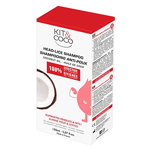 KIT & COCO Champú para tratamiento de piojos y liendres (150ml)