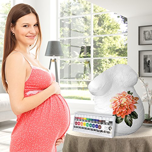 Kit Completo para Impresión 3D de Vientre de Embarazada - Modelado para Barriga Embarazada - Seguro, Rápido y Fácil - Incluye Pintura y Pinceles - Regalo para Futuras Mamás Babyshower Navidad.