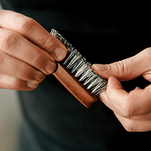 kit cuidado de barba: Beard Brush✔ cepillo para la barba ✔ cosméticos naturales de la BROOKLYN SOAP COMPANY ®✔cerdas veganas - idea de regalo para hombres - styling de la barba cerrada y del bigote