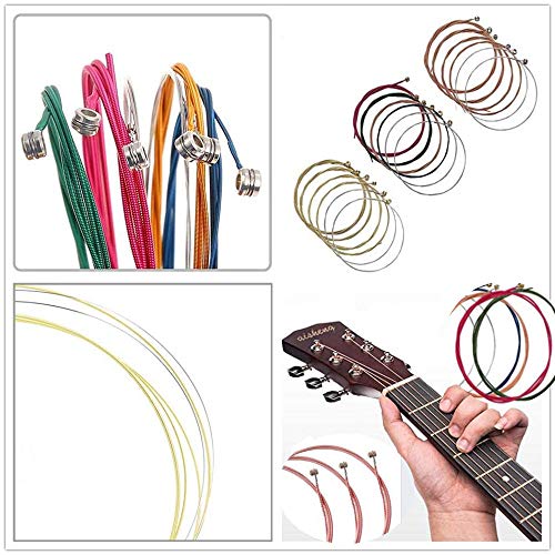 Kit de Accesorios de Guitarra,Incluye Afinador de Guitarra,Púas Para Guitarra,Capo,Cuerdas para Guitarra Acústica,Pasadores de Puente,Protector de Dedos Guitarra(72Pcs)