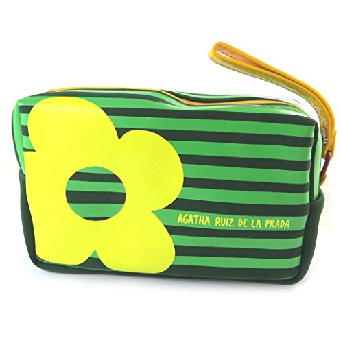 Kit de aseo 'Agatha Ruiz De La Prada'verde amarillo (25x16x8 cm).