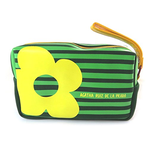 Kit de aseo 'Agatha Ruiz De La Prada'verde amarillo (25x16x8 cm).