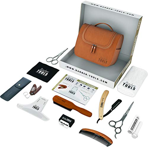 Kit de cuidado y cuidado para barba y afeitado. 10 Accesorios ✮ BARBER TOOLS ✮