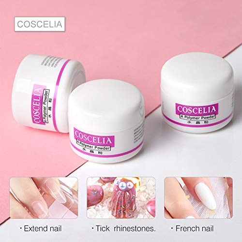 Kit de Herramientas para Decoración de Uñas 3pcs Uñas Pinceles Líquido 120ml Manicura Kit