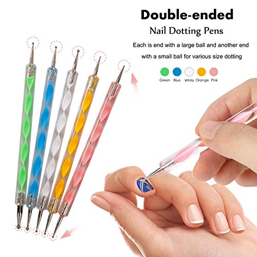 Kit de herramientas para manicura de uñas, pinceles para pintar uñas, pinceles de punto, uñas de estrás, decoración de pegatina, cinta adhesiva para pedicura, 38 unidades