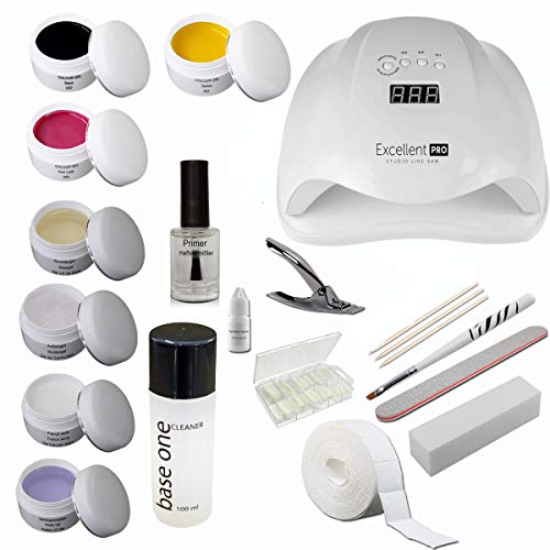Kit de introducción Starterset Nail con geles de colores – Kit de introducción para centros de belleza – Kit de introducción Starterset Nail para manicura