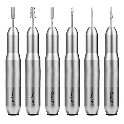 Kit de Manicura Eléctrico，Pulidor de Una，El Reparador De Uñas Portátil Usb, Una Variedad de Accesorios, Elimina Rápidamente el Esmalte de Uñas - Plateado