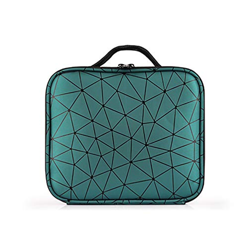 Kit de Maquillaje Neceser Make Up Bolso de Cosméticos Portable Organizador Maletín para Maquillaje Maleta de Makeup Profesional Cuero de la PU(Verde)