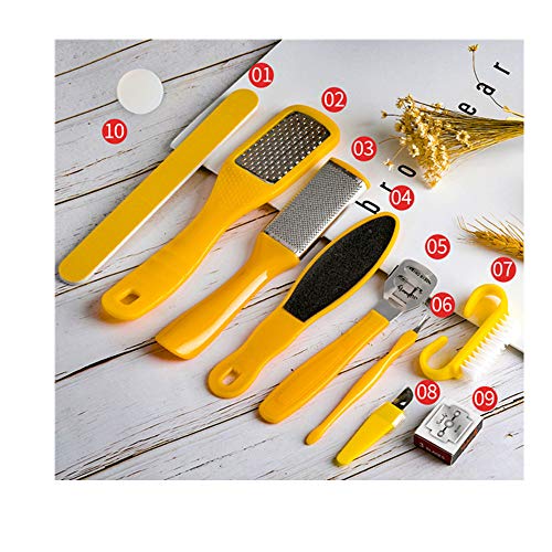 Kit de pedicura 10 en 1 y 19 en 1, juego de manicura, tijeras personales, cortauñas, escobillas de cuidado, pedicura para hombres y mujeres